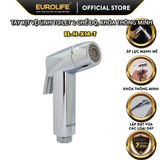 Bộ xịt vệ sinh 2 chế độ chảy, khóa thông minh Eurolife EL-X14 ( 2 màu lựa chọn : Đen mờ và mạ Crôm)