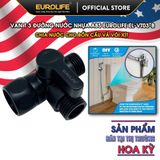Van T 3 đường nước 21mm dùng chia nước cho bồn cầu và bộ xịt vệ sinh Eurolife EL-VT03 (2 màu: đen, trắng)
