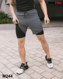 Quần Short Dù Thun 2 Lớp Nam Thể Thao Ngắn - M244