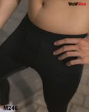 Quần Dài Thun Legging Nam Bó Cơ Thể Thao Đen - M246