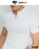 Áo Thun Nam Ngắn Tay Cổ Trụ - Thương Hiệu X9 - X008