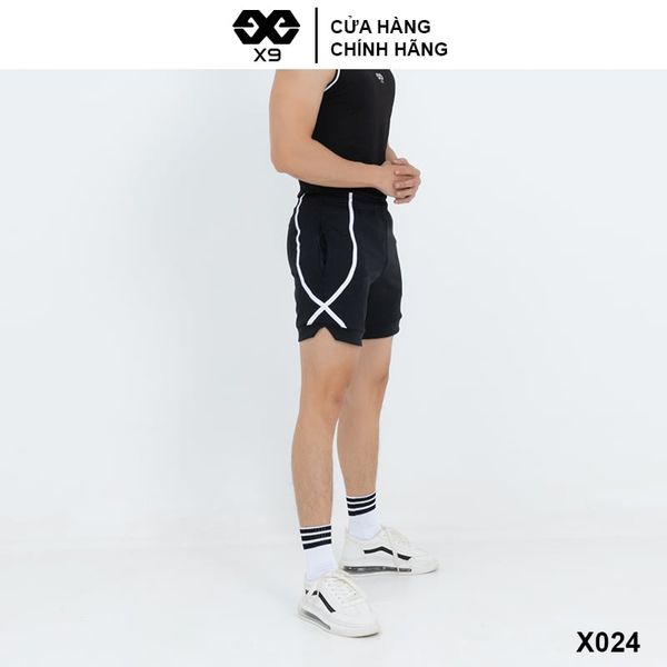 Quần Short Thun Nam Thể Thao Phối Viền - X9 Sportswear - X024