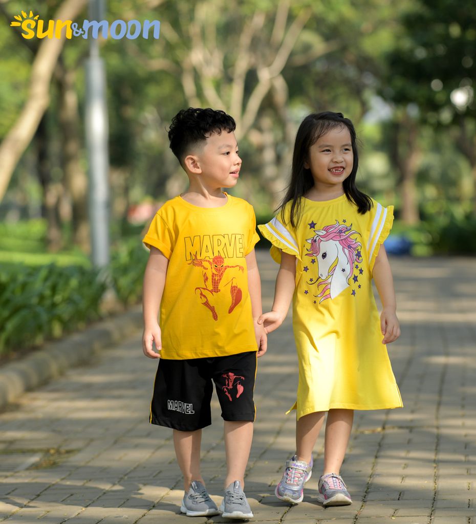 Đầm thun pony bé gái