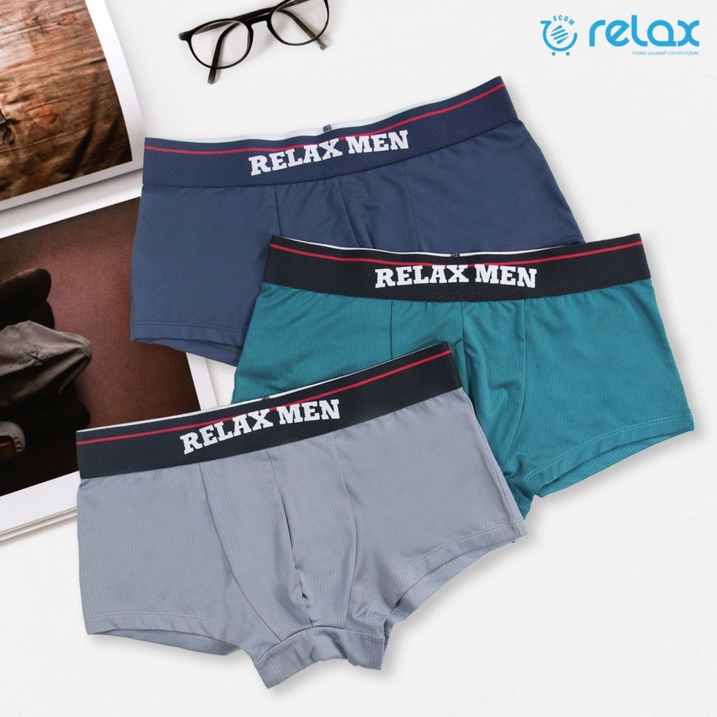 [Hình Thật] Combo 3 Quần lót đùi nam (mix) RDO111 co giãn mềm mại thoáng mát cao cấp Relax