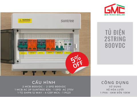 Tủ điện DC/AC - Thiết bị điện SUNTREE 2String800VDC