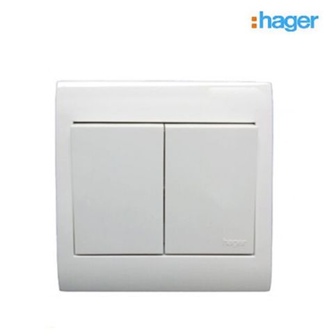 CÔNG TẮC HAGER WXEL121 - Công Tắc Đôi - 1 Chiều