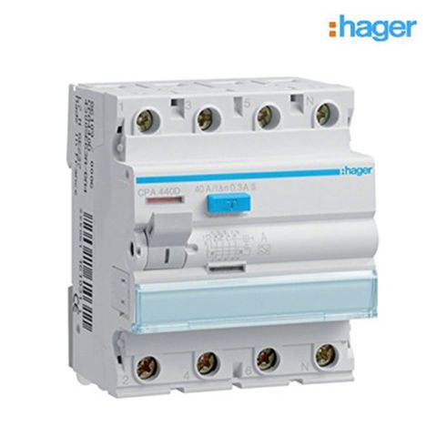 CẦU DAO CHỐNG GIẬT RCCB HAGER CD484B