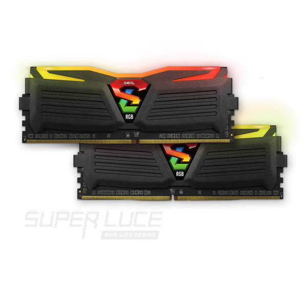 RAM DDR4 8GB GEIL SUPER LUCE BUSS 3200 RGB BLACK