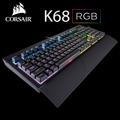 BÀN PHÍM CƠ CORSAIR K68 RGB MX BLUE NEW