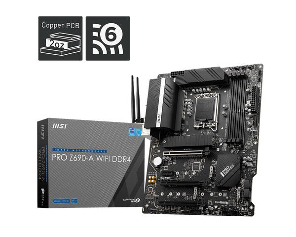 Main MSI Z690 A PRO WIFI (Intel Z690, Socket 1700, ATX, 4 khe RAM DDR4)