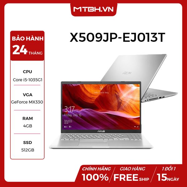 LAPTOP ASUS VIVOBOOK X509JP-EJ013T I5-1035G1 | MX330 2GB | 4GB RAM | 512GB SSD | 15.6 inch FHD | Win 10 DGW