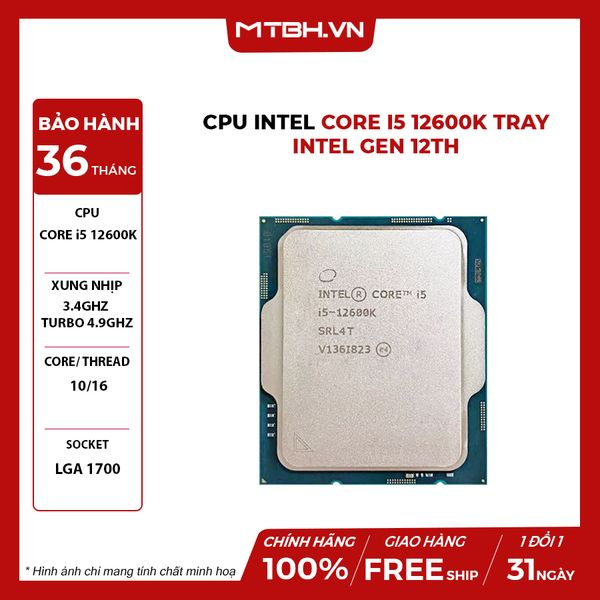 CPU Intel Core i5 12600K TRAY 12TH