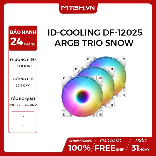 FAN CASE ID-COOLING DF-12025-ARGB TRIO SNOW (3pcs Pack)