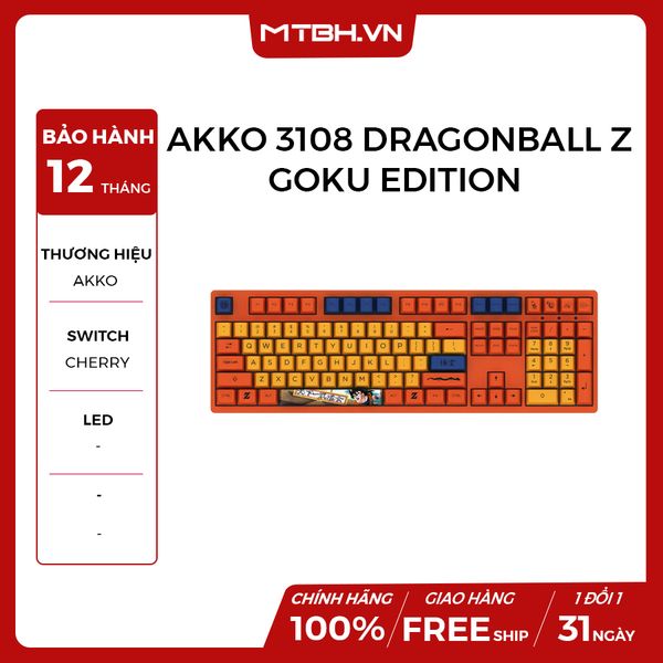 BÀN PHÍM CƠ AKKO 3108 DRAGONBALL Z GOKU EDITION CHERRY BLUE SWITCH