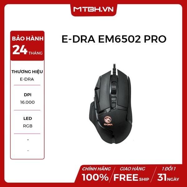 CHUỘT E-DRA EM6502 PRO GAMING NEW