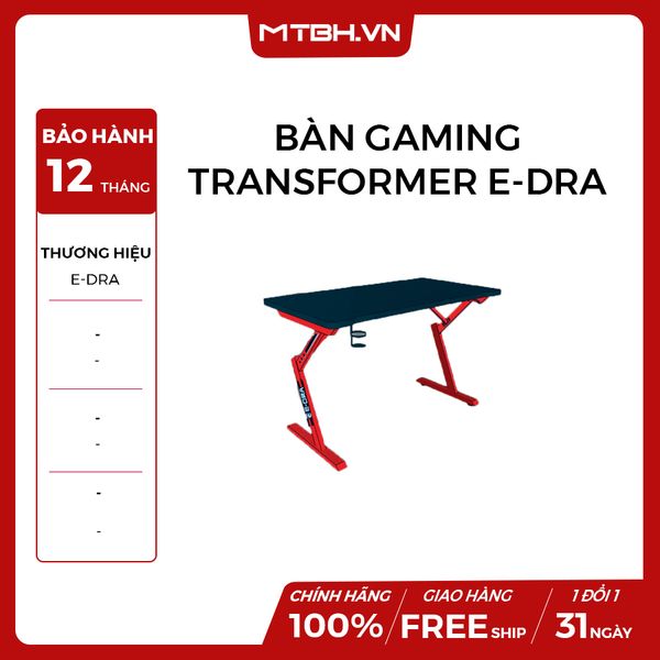 BÀN E-DRA GAMING TRANSFORMER RED