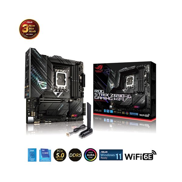 MAIN ASUS Z690-G ROG STRIX GAMING WIFI (Intel Z690, Socket 1700, ATX, 4 khe RAM DDR5)