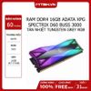 RAM DDR4 16GB ADATA XPG SPECTRIX D60G BUSS 3000 TẢN NHIỆT TUNGSTEN GREY RGB (KIT 2*8GB)