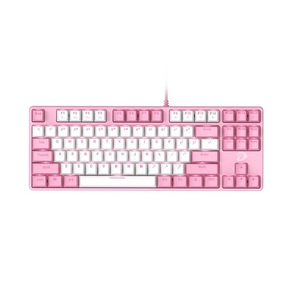 BÀN PHÍM CƠ DAREU EK87 PINK/WHITE LED HỒNG RED SWITCH