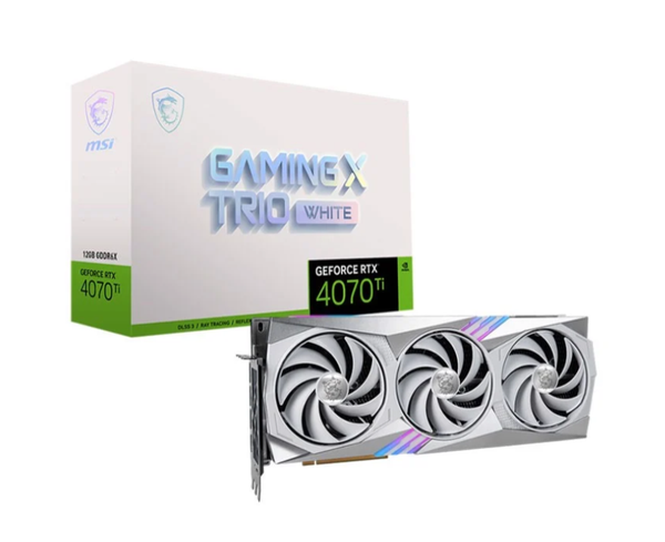 VGA MSI RTX 4070 TI GAMING X TRIO WHITE 12GB GDDR6X