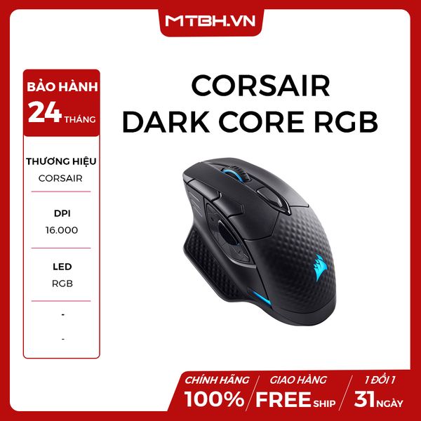 CHUỘT CORSAIR Dark Core RGB (WIRELESS) NEW