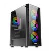 CASE MIK TN10 MID TOWER GAMING BLACK (3 Fan RGB)