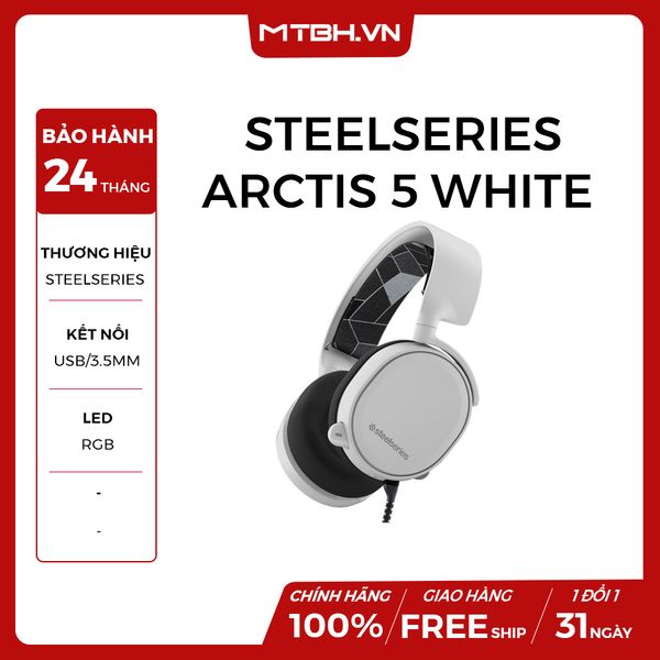 TAI NGHE SteelSeries Arctis 5 White RGB