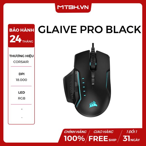 CHUỘT CORSAIR GLAIVE PRO BLACK