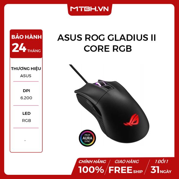 CHUỘT ASUS ROG GLADIUS II CORE RGB