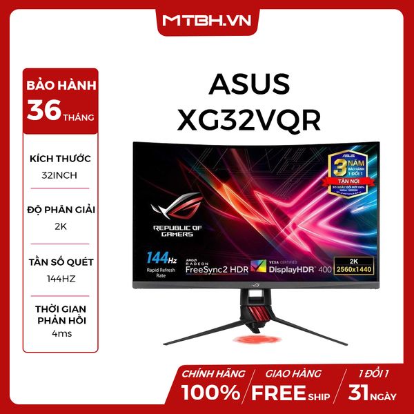 LCD ASUS 32 INCH ROG Strix XG32VQR – WQHD 144Hz - HDR VSC