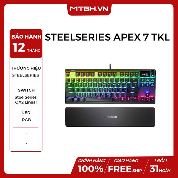 BÀN PHÍM CƠ STEELSERIES APEX 7 TKL BLUE SWITCH