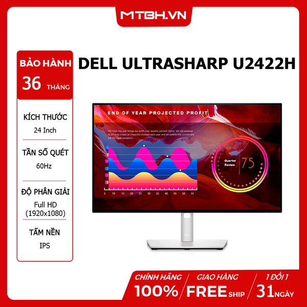 MÀN HÌNH LCD DELL ULTRASHARP U2422H 24