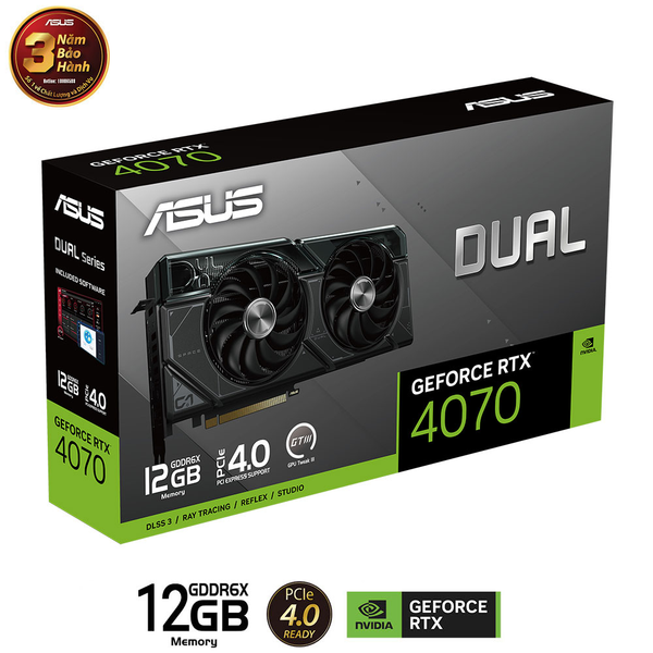 VGA Asus RTX 4070 DUAL 12G GDDR6X