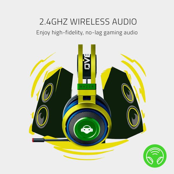 TAI NGHE Razer Nari Ultimate – Overwatch Lucio Edition WIRELESS