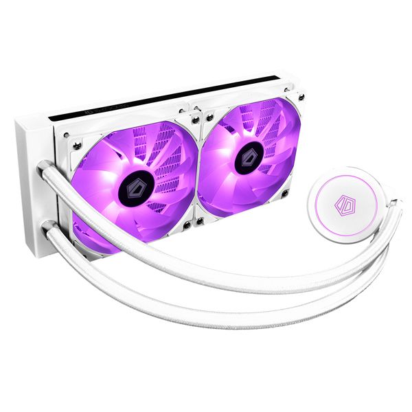 TẢN NHIỆT NƯỚC ID-COOLING AURAFLOW X 240 SNOW ( RGB SYNC, Pump 2100RPM, 240mm Radiator, PWM Fans*2, Intel&AMD )