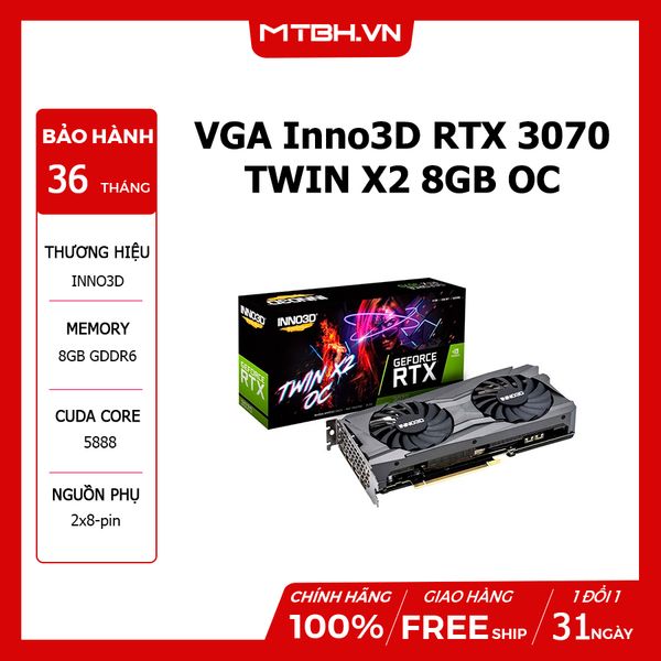 VGA Inno3D RTX 3070 TWIN X2 8GB OC