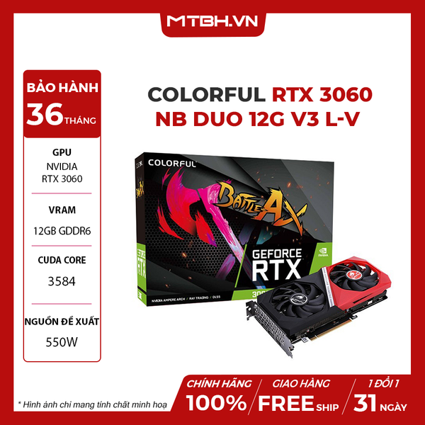 VGA COLORFUL RTX 3060 NB DUO 12G V3 L-V