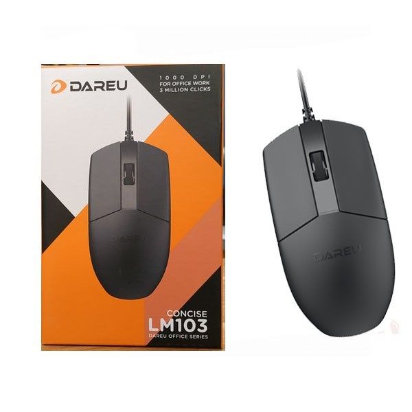 CHUỘT DAREU LM103 BLACK (USB)