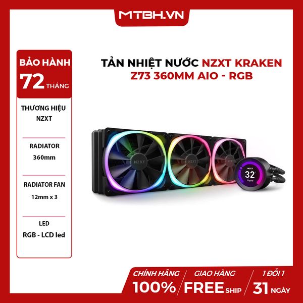 TẢN NHIỆT NƯỚC NZXT KRAKEN Z73 360MM AIO - RGB