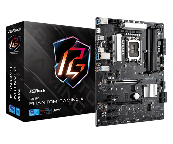 MAIN ASROCK Z690 PHANTOM GAMING 4 (Intel Z690, Socket 1700, ATX, 4 khe Ram DDR4)