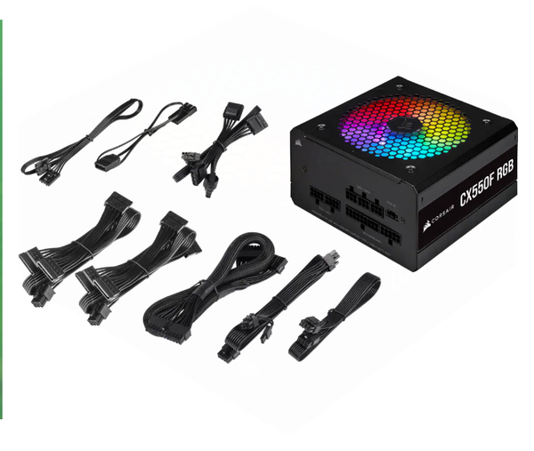 NGUỒN Corsair 550W CX550 RGB Black 80 Plus Bronze Full Modul