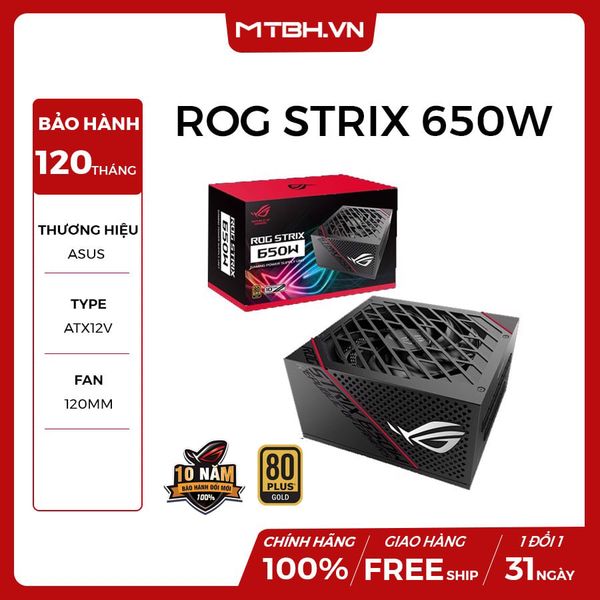 PSU ASUS 650W ROG STRIX 650W 80 PLUS GOLD - BẢO HÀNH 10 NĂM