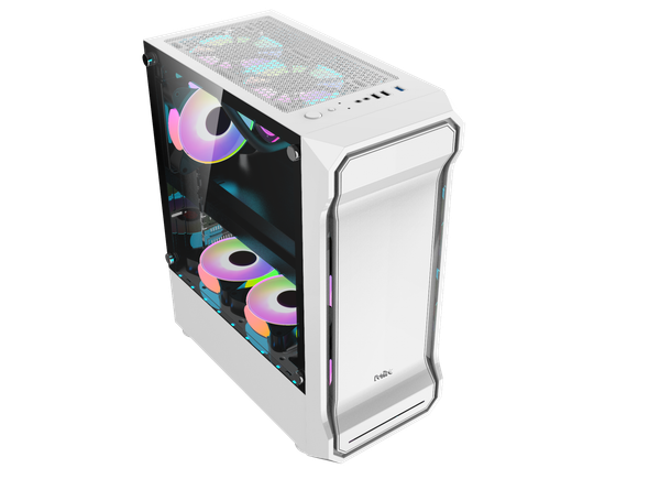 CASE MIK AH01 METAL WHITE GAMING KÍNH CƯỜNG LỰC