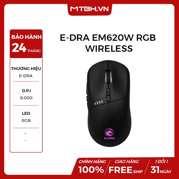 CHUỘT E-DRA EM620W RGB GAMING WIRELESS