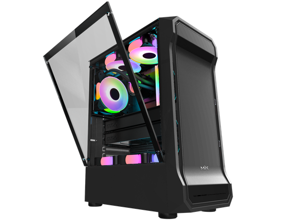 CASE MIK AH01 METAL BLACK GAMING KÍNH CƯỜNG LỰC