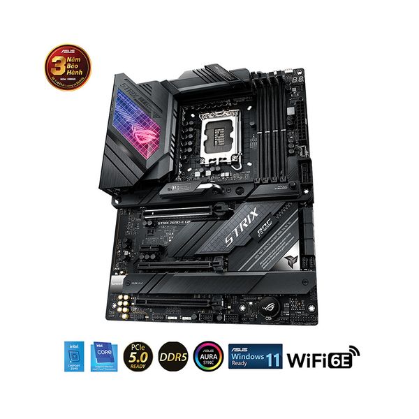 MAIN ASUS Z690-E ROG STRIX GAMING WIFI (Intel Z690, Socket 1700, ATX, 4 khe RAM DDR5)