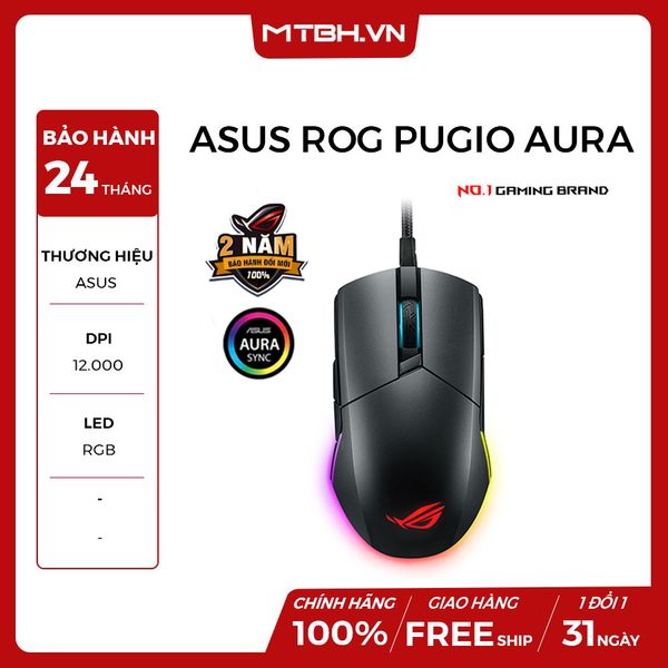 CHUỘT ASUS ROG PUGIO AURA NEW BH 12TH