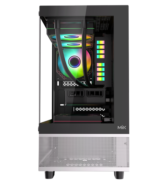 CASE MIK AETHER BLACK (MATX/MID TOWER/MÀU ĐEN)