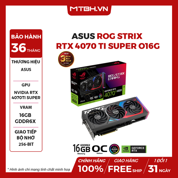 VGA ASUS RTX 4070 Ti SUPER ROG STRIX O16G GAMING