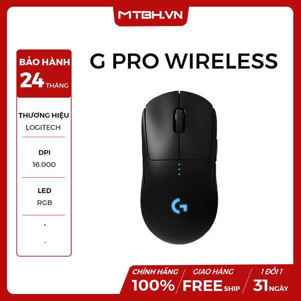 CHUỘT LOGITECH G PRO WIRELESS GAMING BLACK